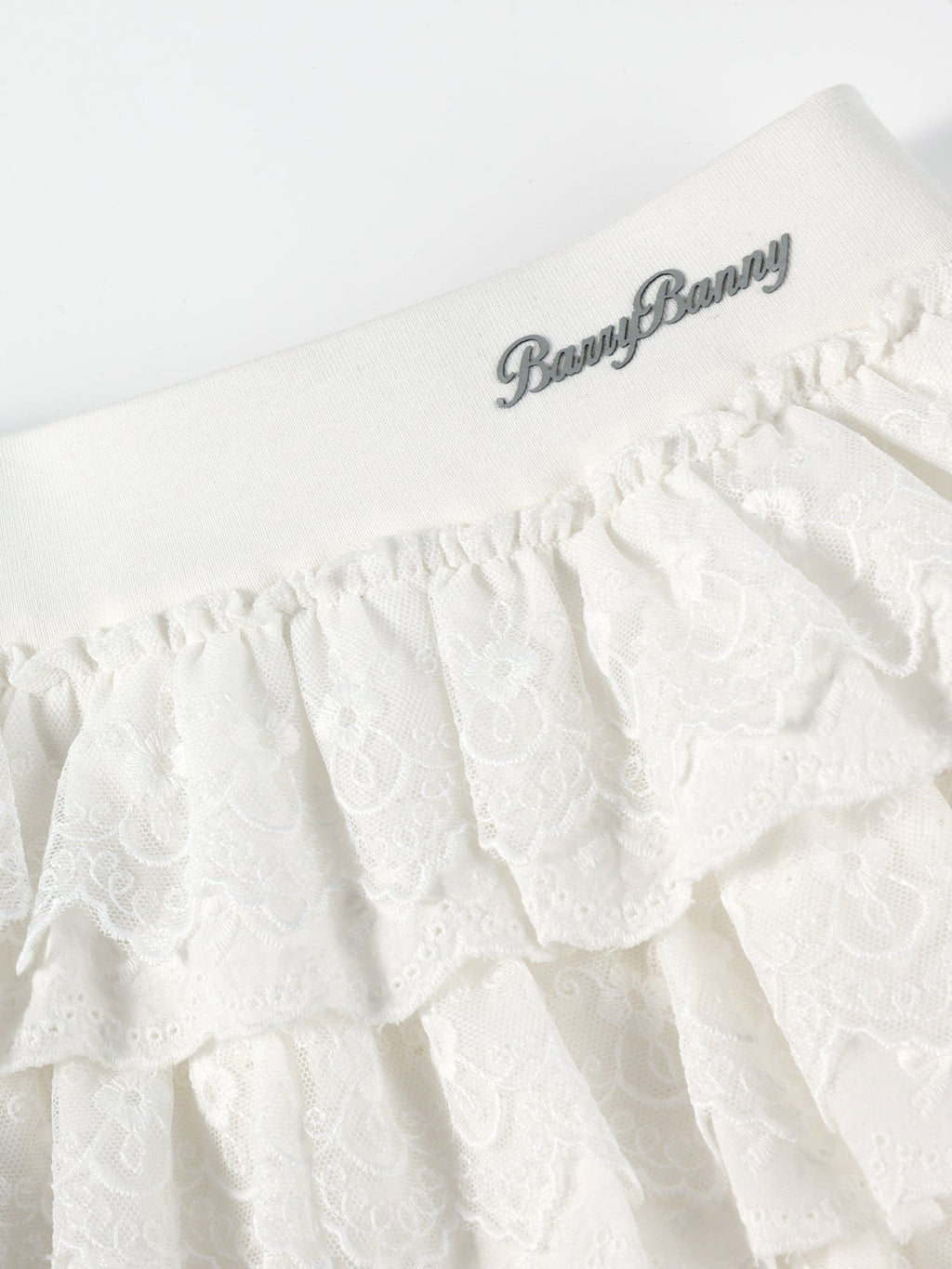 Girls Lace Ruffle Layered Skirt Cute School Style Outfit