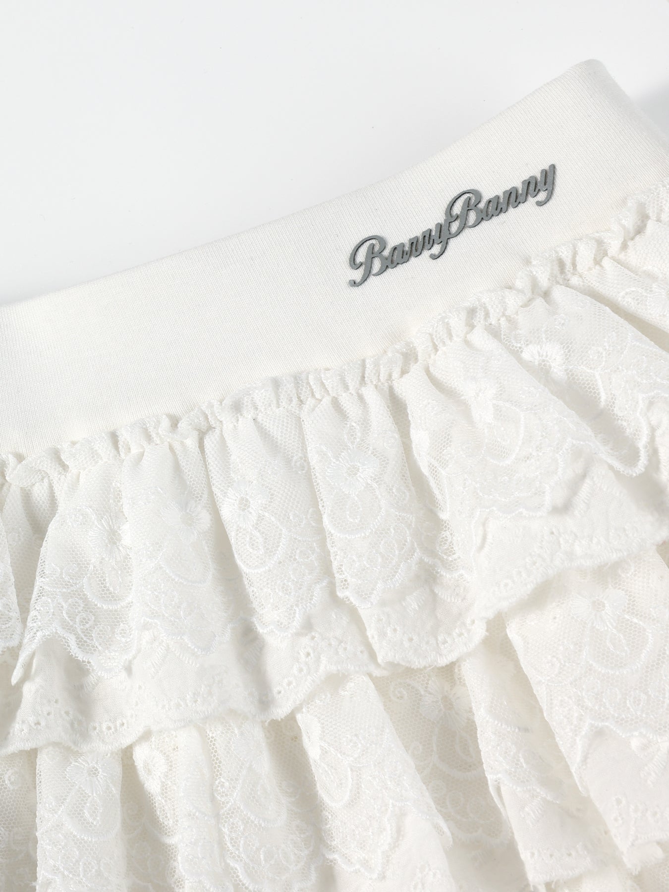 Girls Lace Ruffle Layered Skirt Cute School Style Outfit