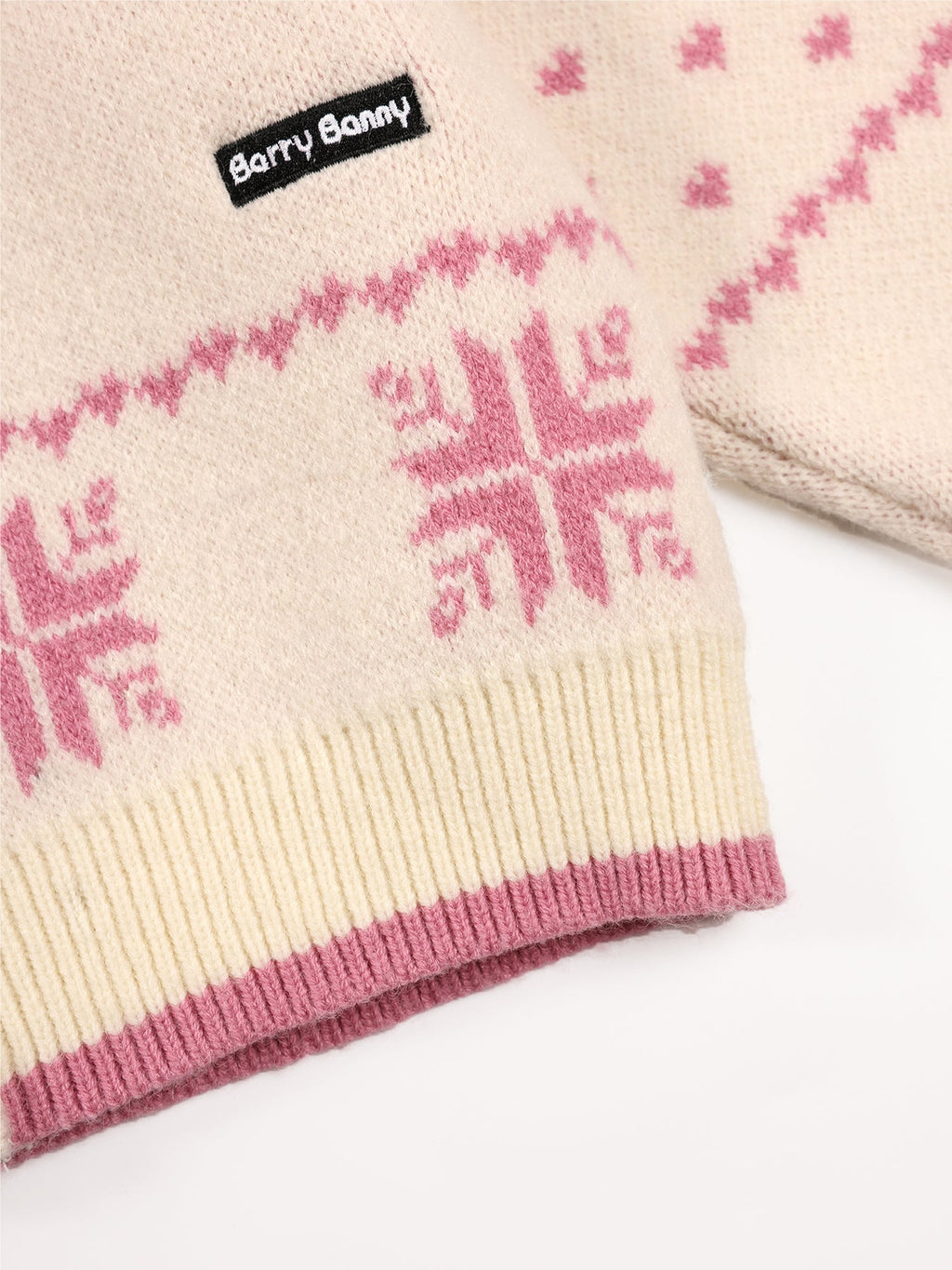 Girls’ Floral Knit Zip-Up Sweater - Cozy & Cute Cardigan