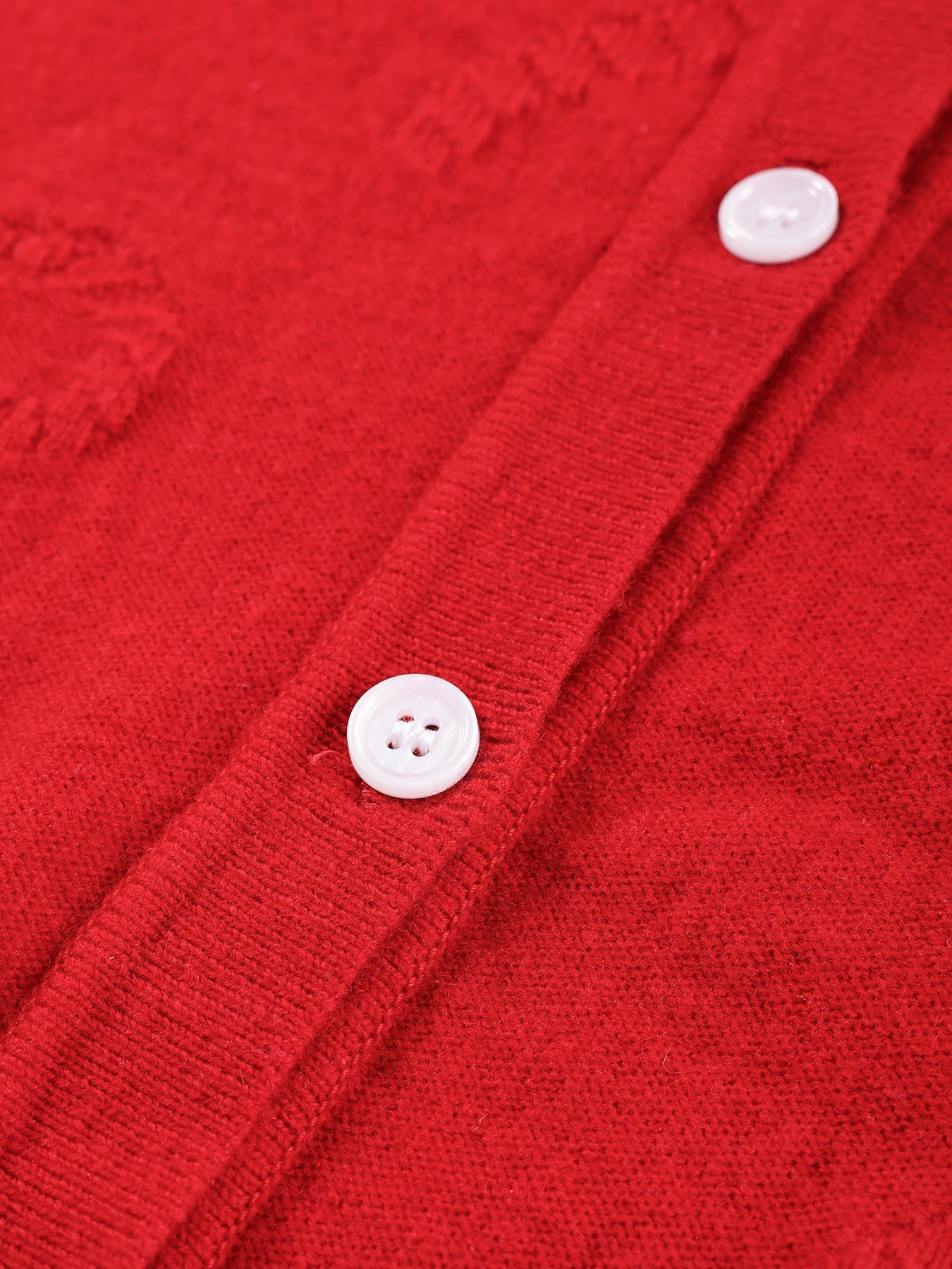 Girl's Solid Color Knit Cardigan Button Front Sweater