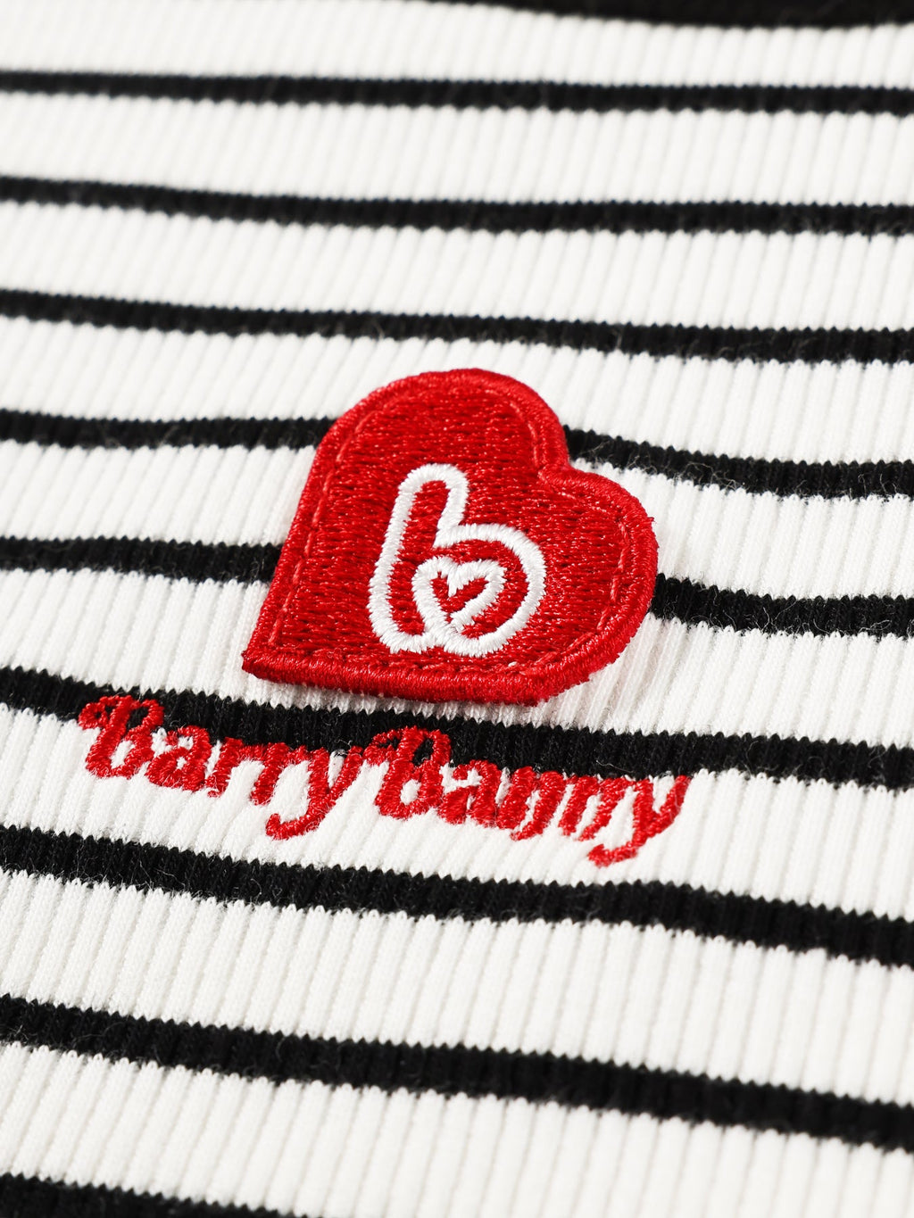 Kids Striped Sleeveless Heart Embroidery Crop Tank Top