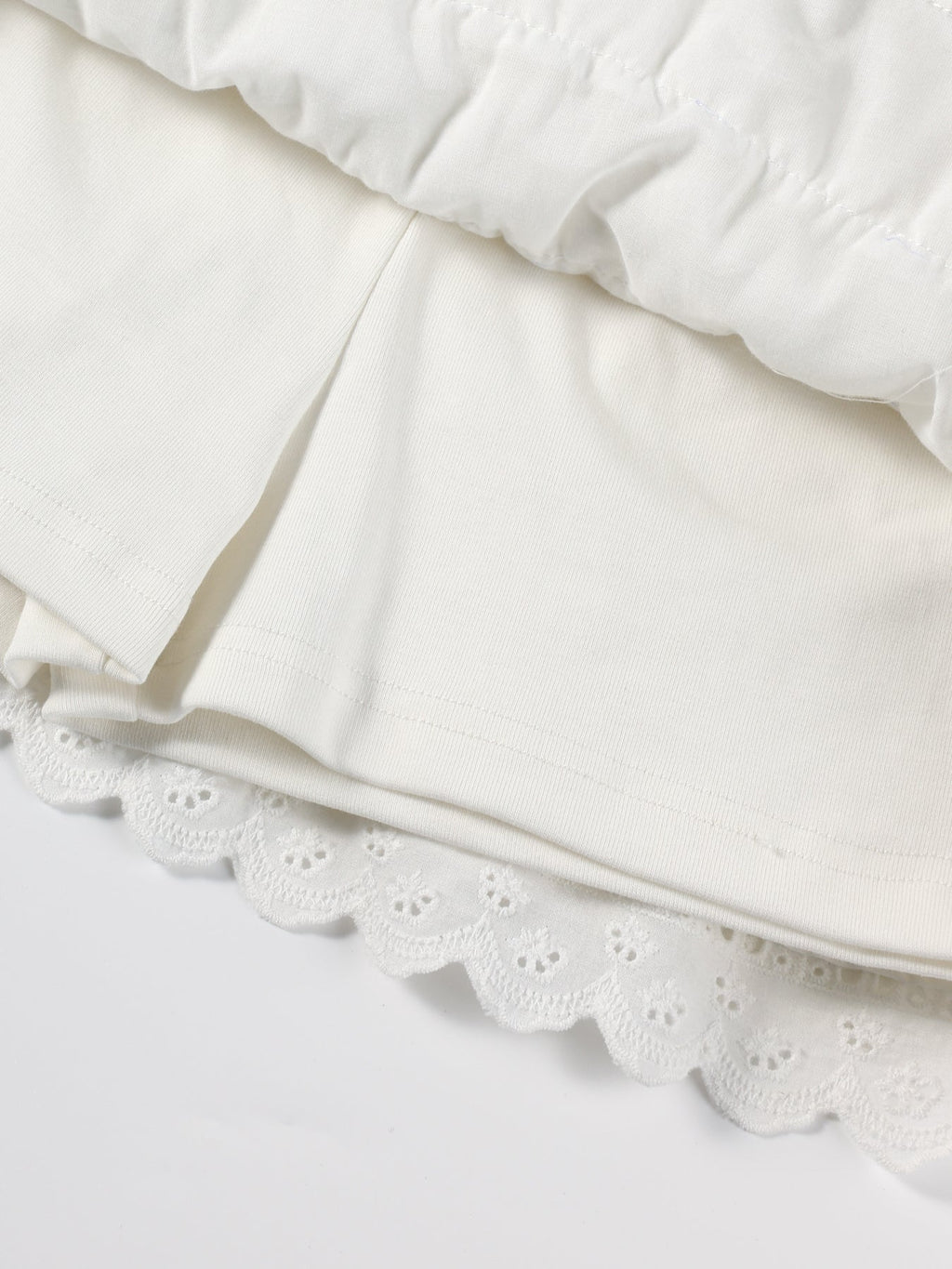 Girls Lace Ruffle Layered Skirt Cute School Style Outfit