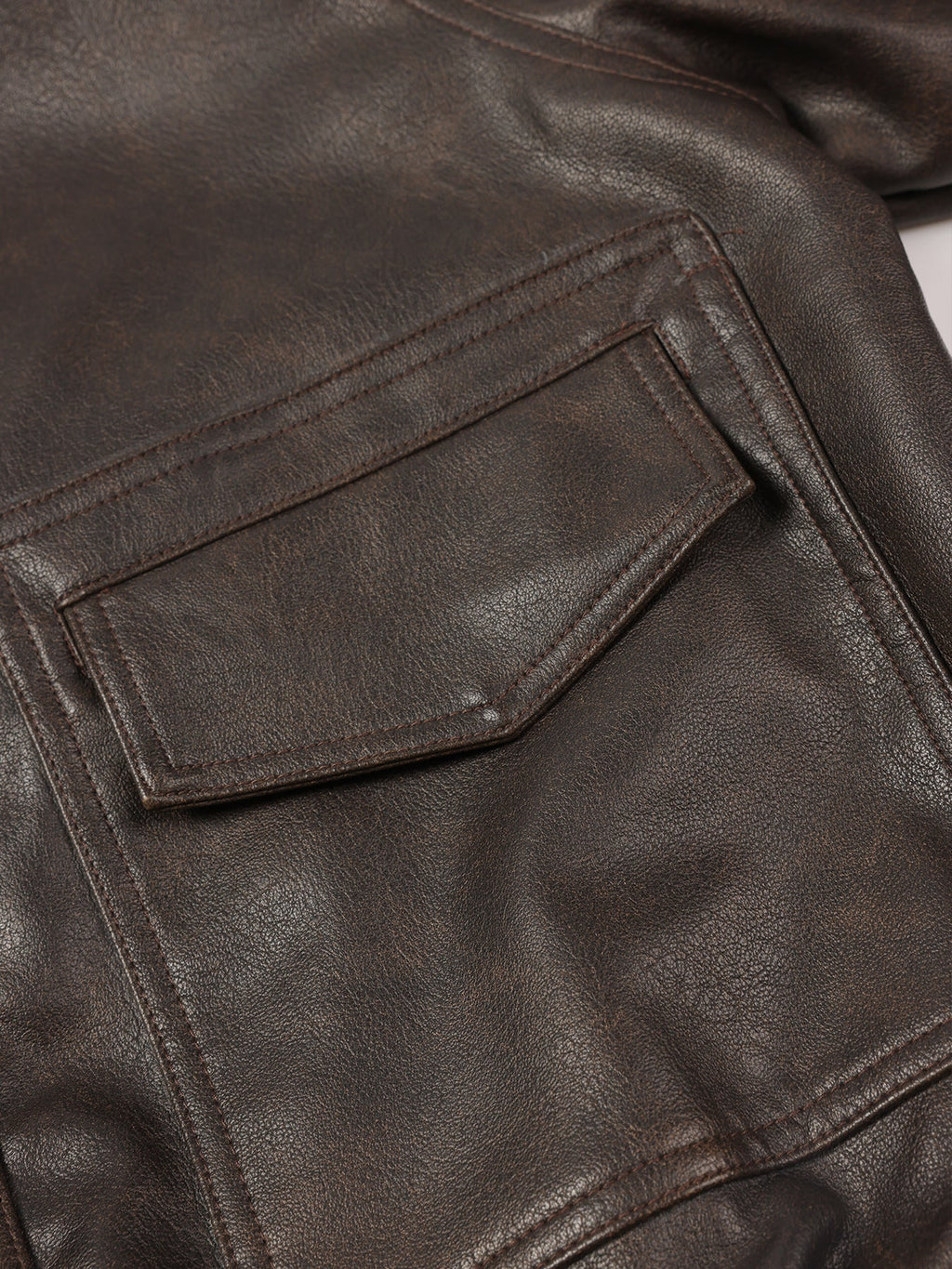 Kids Oversized Vintage Faux Leather Jacket Casual