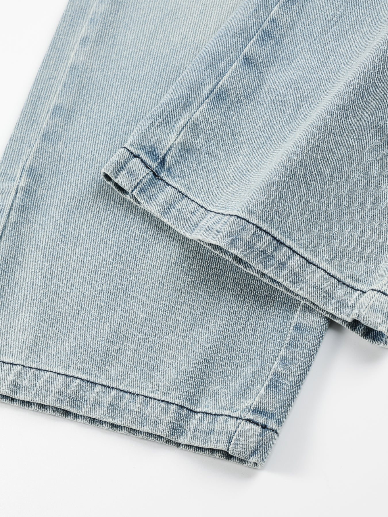 2025 Spring Girls Washed Straight Leg Denim Jeans | Solid Color Long Pants