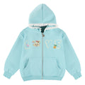Girls Cartoon Hoodie and Lace Trim Shorts Two-Piece Set