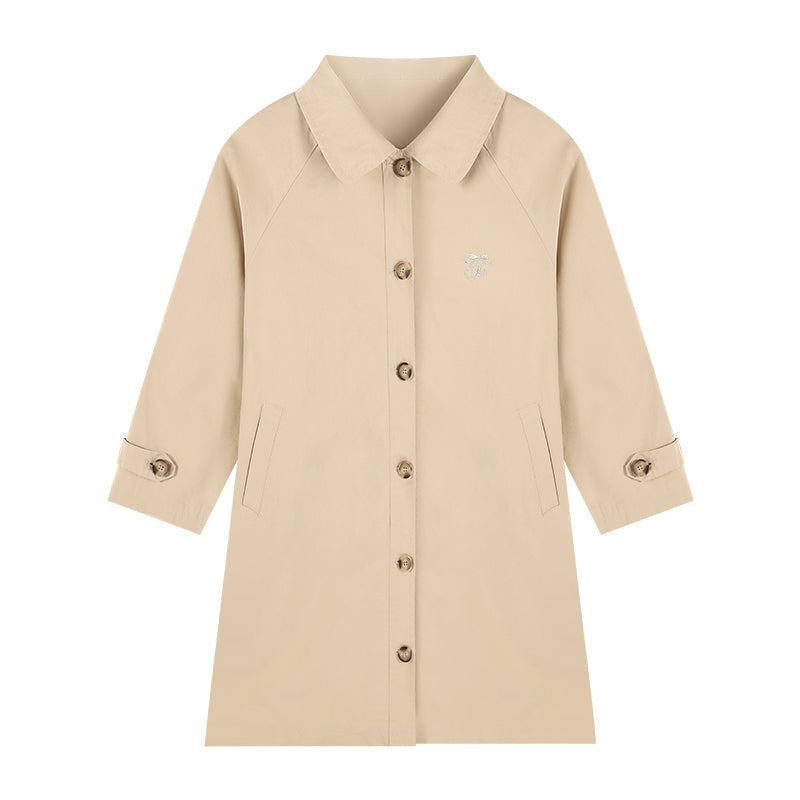 Trendy Kids’ Trench Coat with Classic Collar