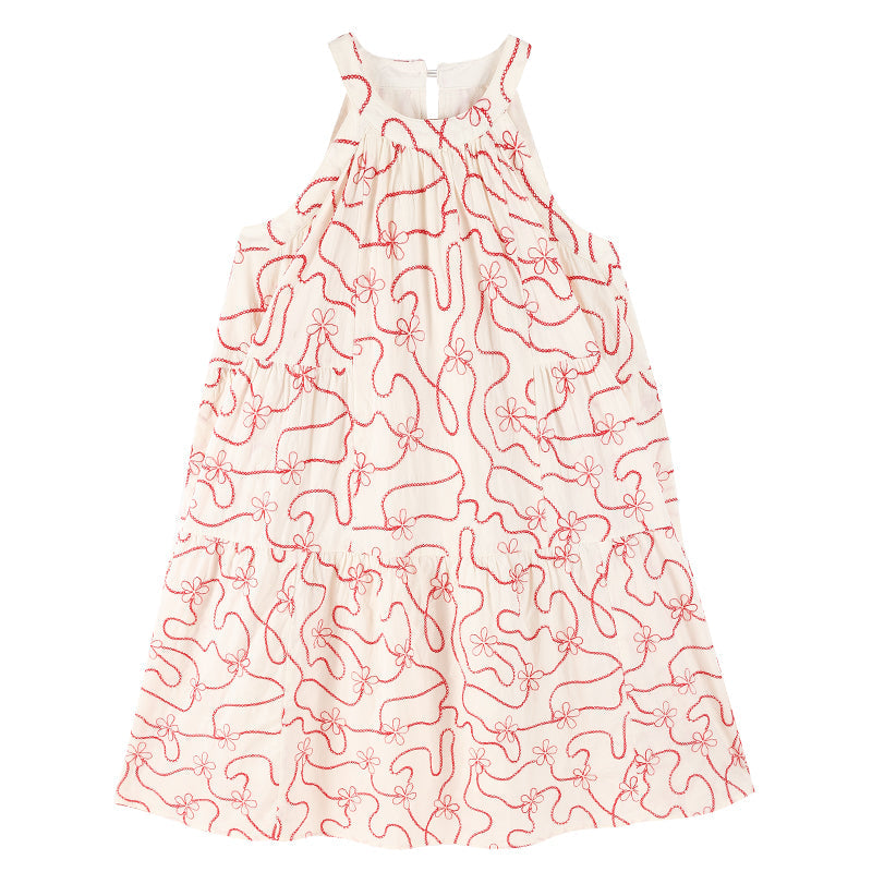 Girls Sleeveless Summer Holiday Dress for Casual Vacation