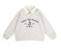 Girls Vintage Polo Sweatshirt & Wide Leg & Skirt Set - Retro Style