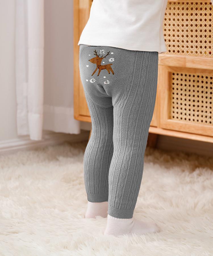 Toddler Cartoon Warm Fleece Lined Winter Leggings Pants