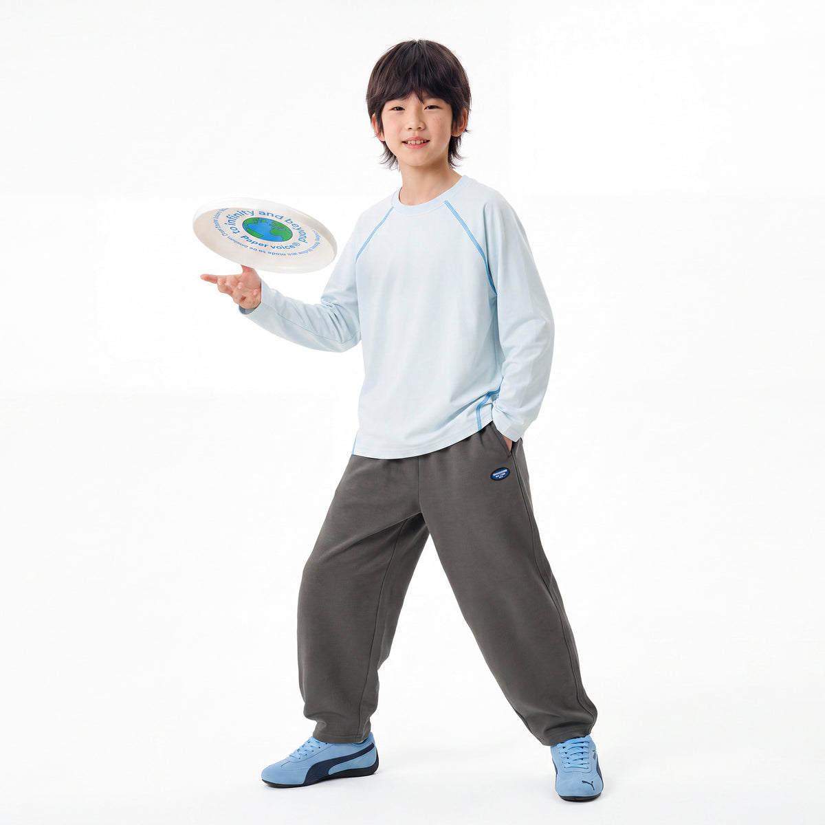 Boys Girls Raglan Long Sleeve T Shirt Kids Contrast Stitching Casual Athletic Top