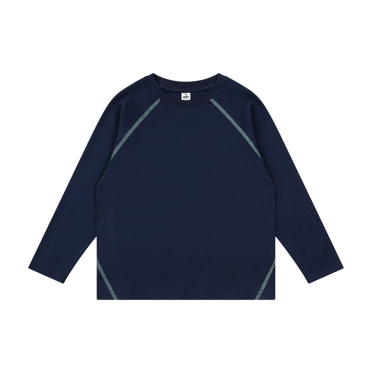 Boys Girls Raglan Long Sleeve T Shirt Kids Contrast Stitching Casual Athletic Top